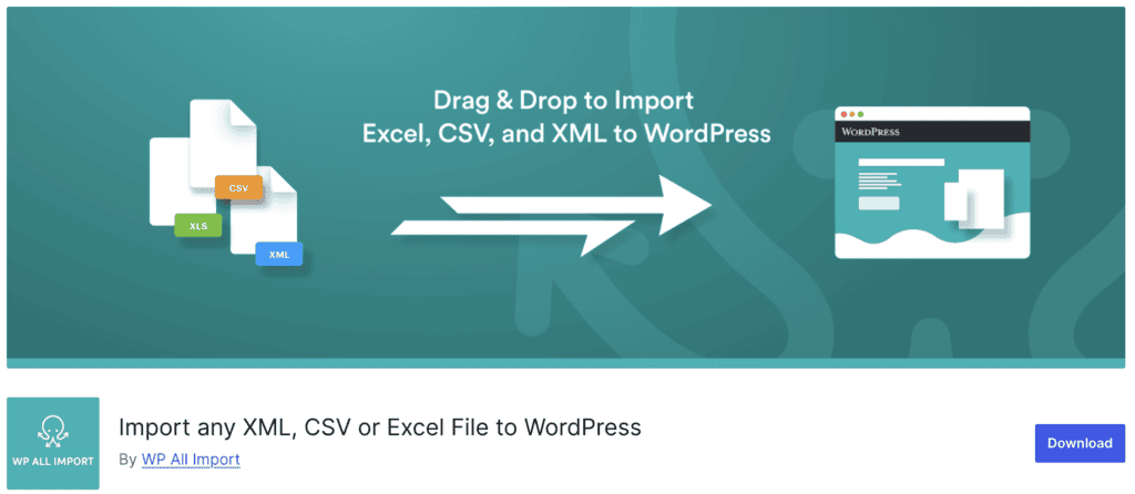 WP All Import plugin page